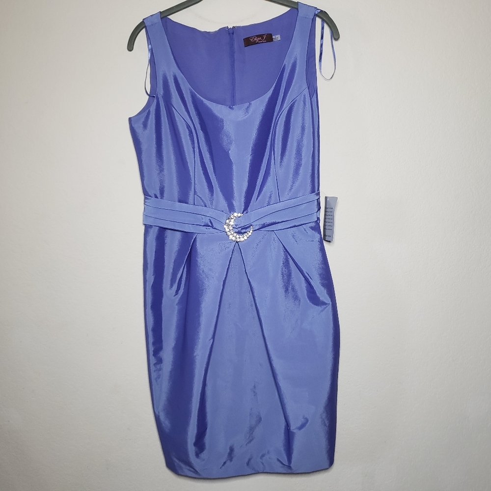 NEW Eliza J Size 8 Blue Belt Dress